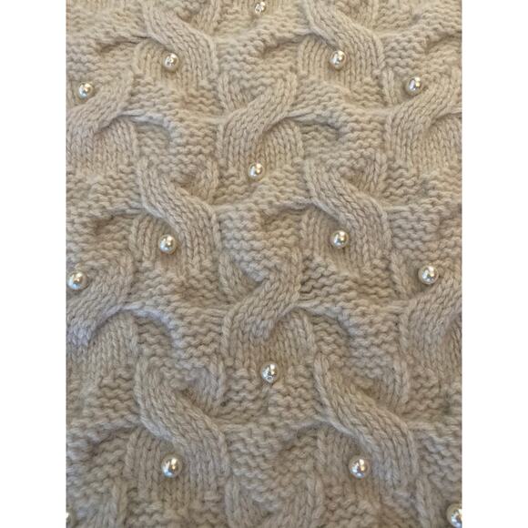 Ann Taylor pearl embellished wool and rabbit hair sweater size small P - Picture 5 of 12